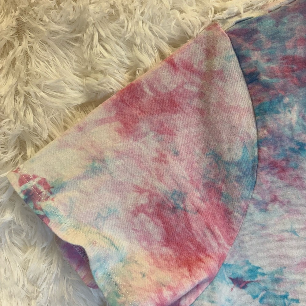 Disney Sleeping Beauty “Make It Pink Make It Blue” Sequin Tie Dye T-Shirt | M - Picture 8 of 16